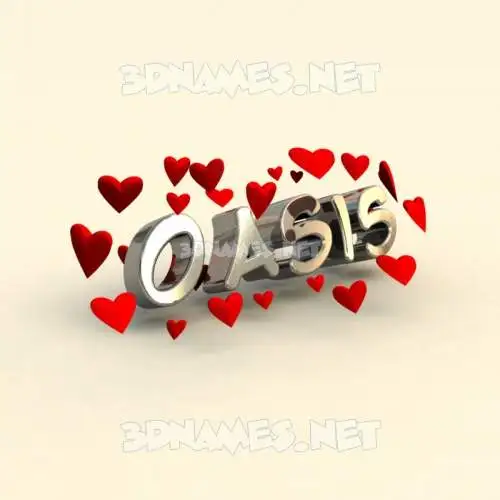 oasis in In Love style - 3D name wallpaper oasis in In Love style - 3D name wallpaper