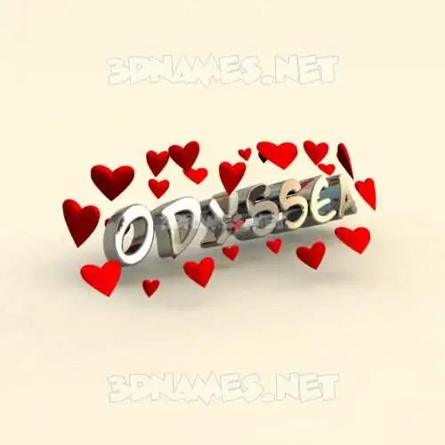 odyssea in In Love style - 3D name wallpaper odyssea in In Love style - 3D name wallpaper