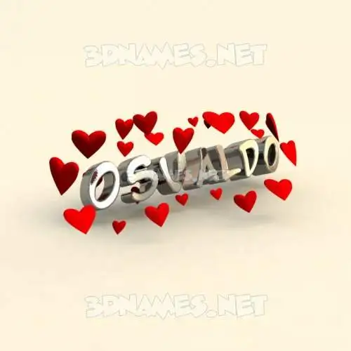 osvaldo in In Love style - 3D name wallpaper