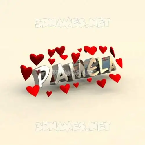 pamela in In Love style - 3D name wallpaper