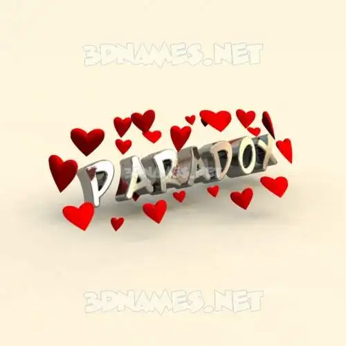 paradox in In Love style - 3D name wallpaper paradox in In Love style - 3D name wallpaper