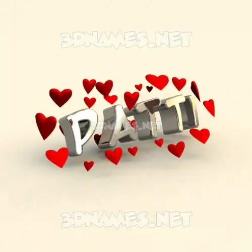 patti in In Love style - 3D name wallpaper