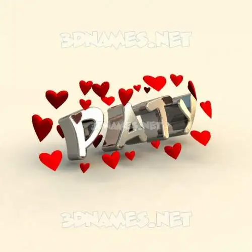 paty in In Love style - 3D name wallpaper paty in In Love style - 3D name wallpaper