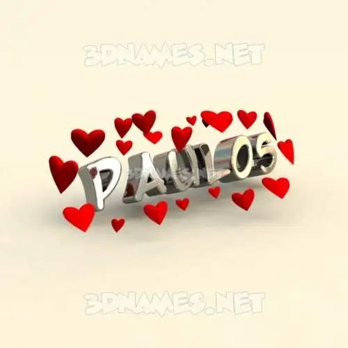 paulos in In Love style - 3D name wallpaper paulos in In Love style - 3D name wallpaper