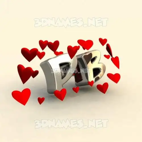 pb in In Love style - 3D name wallpaper pb in In Love style - 3D name wallpaper