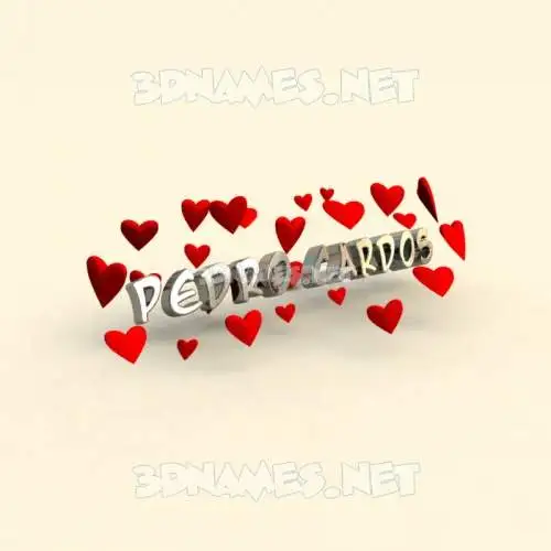 pedro cardos in In Love style - 3D name wallpaper
