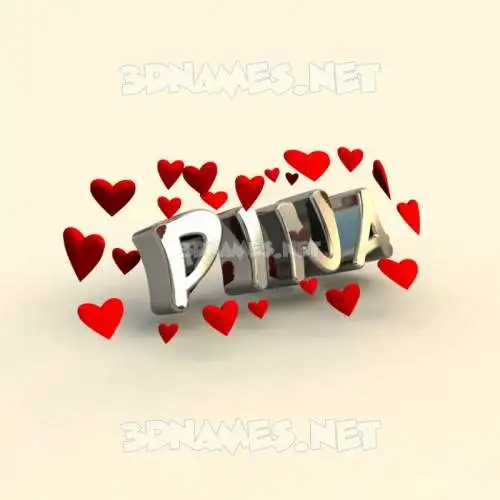 pina in In Love style - 3D name wallpaper pina in In Love style - 3D name wallpaper