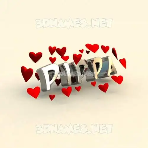 pippa in In Love style - 3D name wallpaper pippa in In Love style - 3D name wallpaper