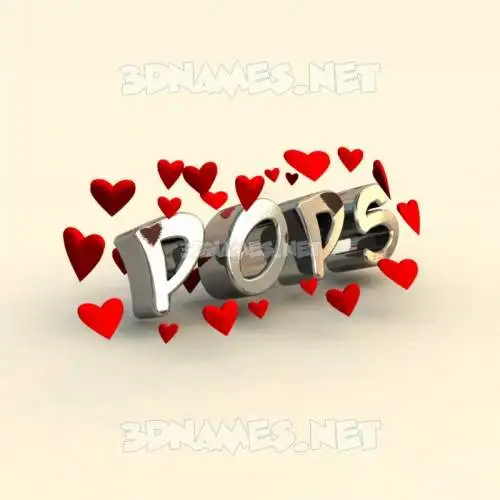 pops in In Love style - 3D name wallpaper pops in In Love style - 3D name wallpaper