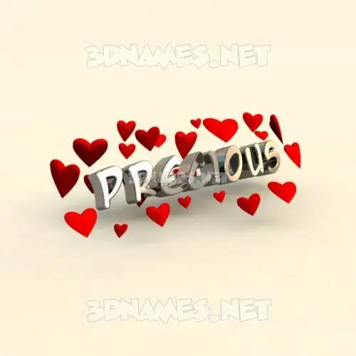 precious in In Love style - 3D name wallpaper precious in In Love style - 3D name wallpaper