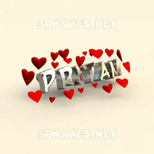 pritam in In Love style - 3D name wallpaper pritam in In Love style - 3D name wallpaper