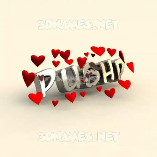 pushp in In Love style - 3D name wallpaper pushp in In Love style - 3D name wallpaper