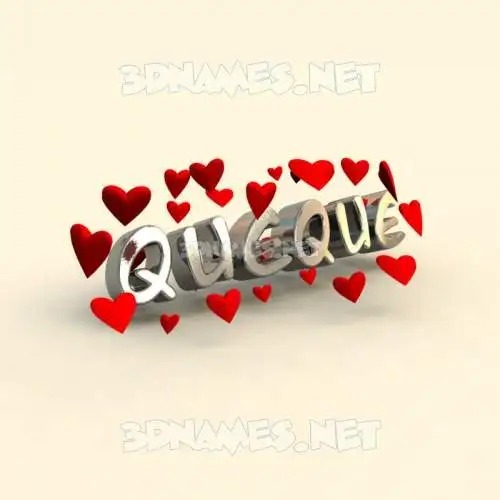 queque in In Love style - 3D name wallpaper queque in In Love style - 3D name wallpaper