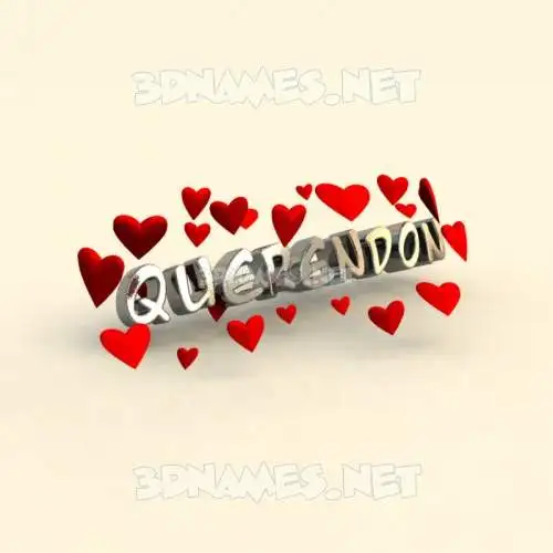 querendon in In Love style - 3D name wallpaper querendon in In Love style - 3D name wallpaper