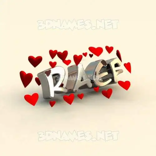 raef in In Love style - 3D name wallpaper raef in In Love style - 3D name wallpaper