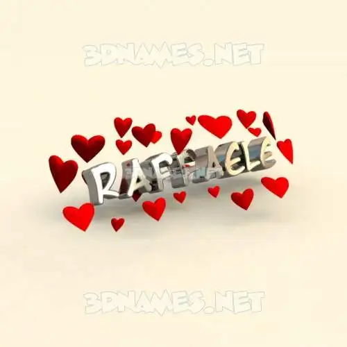 raffaele in In Love style - 3D name wallpaper