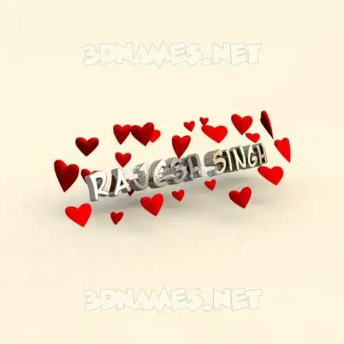 rajesh singh in In Love style - 3D name wallpaper rajesh singh in In Love style - 3D name wallpaper
