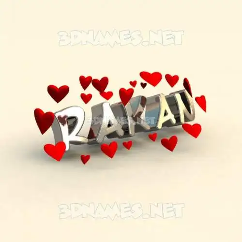 rakan in In Love style - 3D name wallpaper rakan in In Love style - 3D name wallpaper
