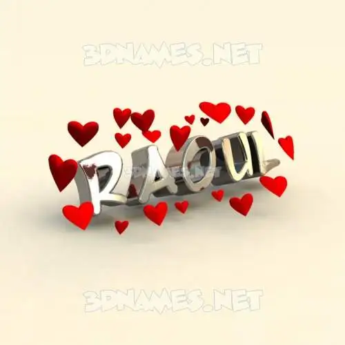 raoul in In Love style - 3D name wallpaper