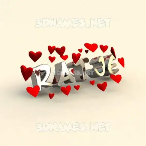 ratje in In Love style - 3D name wallpaper ratje in In Love style - 3D name wallpaper