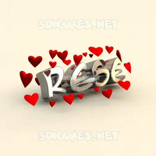 rese in In Love style - 3D name wallpaper