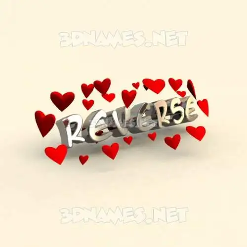 reverse in In Love style - 3D name wallpaper reverse in In Love style - 3D name wallpaper
