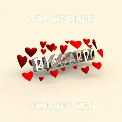 riccardo in In Love style - 3D name wallpaper riccardo in In Love style - 3D name wallpaper