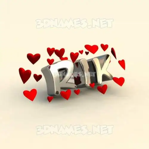 rik in In Love style - 3D name wallpaper rik in In Love style - 3D name wallpaper