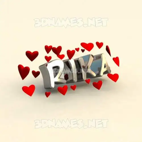 rika in In Love style - 3D name wallpaper rika in In Love style - 3D name wallpaper