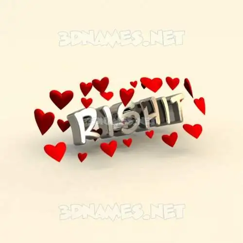 rishit in In Love style - 3D name wallpaper rishit in In Love style - 3D name wallpaper