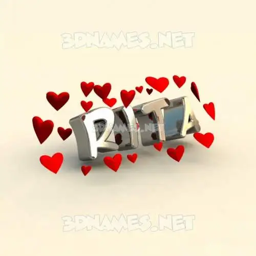 rita in In Love style - 3D name wallpaper rita in In Love style - 3D name wallpaper