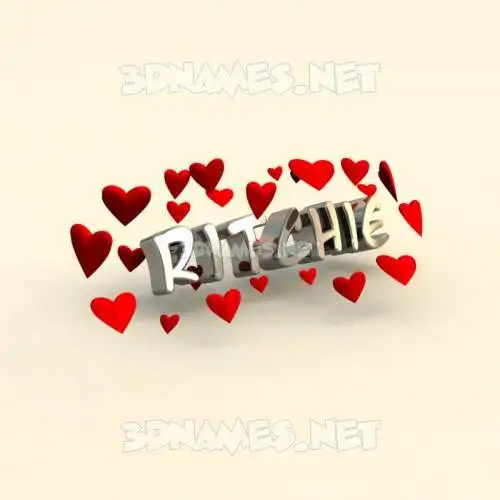 ritchie in In Love style - 3D name wallpaper ritchie in In Love style - 3D name wallpaper