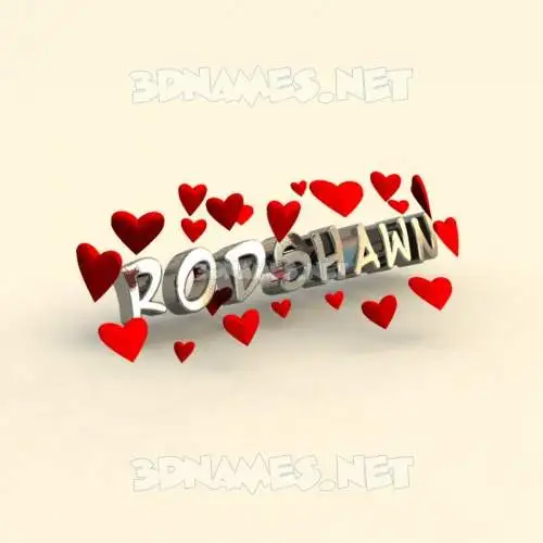 rodshawn in In Love style - 3D name wallpaper rodshawn in In Love style - 3D name wallpaper