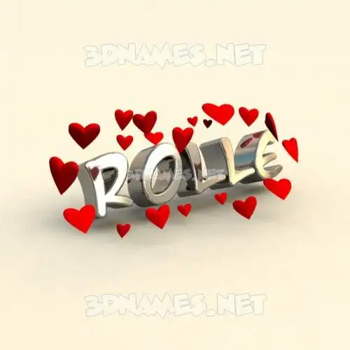 rolle in In Love style - 3D name wallpaper rolle in In Love style - 3D name wallpaper
