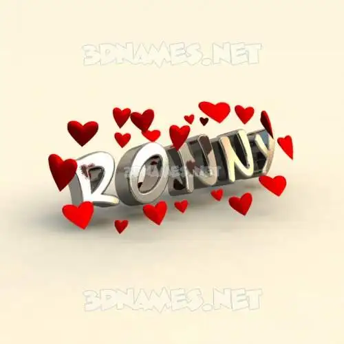 ronny in In Love style - 3D name wallpaper ronny in In Love style - 3D name wallpaper