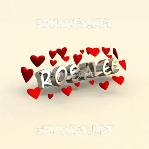 rosalee in In Love style - 3D name wallpaper rosalee in In Love style - 3D name wallpaper