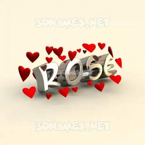 rose in In Love style - 3D name wallpaper rose in In Love style - 3D name wallpaper