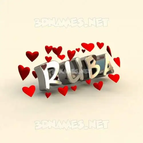 ruba in In Love style - 3D name wallpaper ruba in In Love style - 3D name wallpaper