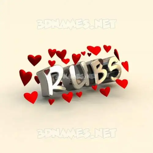 rubs in In Love style - 3D name wallpaper rubs in In Love style - 3D name wallpaper