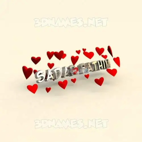 sadaf fathim in In Love style - 3D name wallpaper sadaf fathim in In Love style - 3D name wallpaper