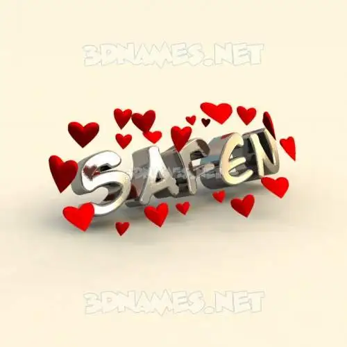 safen in In Love style - 3D name wallpaper safen in In Love style - 3D name wallpaper