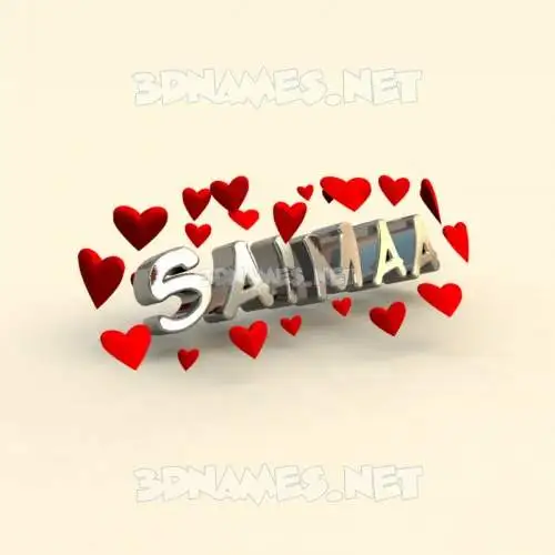 saimaa in In Love style - 3D name wallpaper