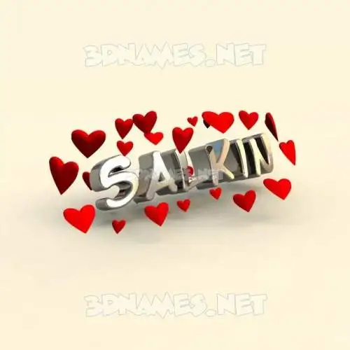 salkin in In Love style - 3D name wallpaper salkin in In Love style - 3D name wallpaper