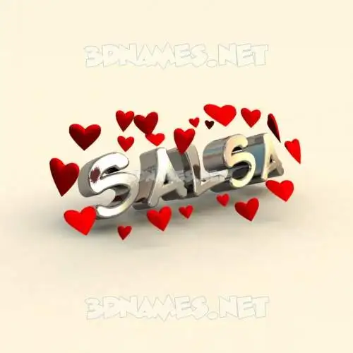 salsa in In Love style - 3D name wallpaper salsa in In Love style - 3D name wallpaper