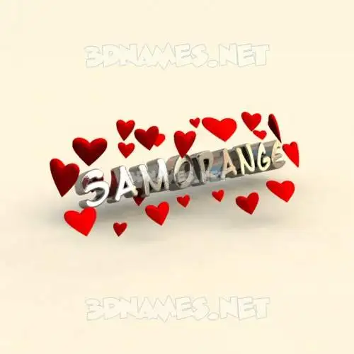 samorange in In Love style - 3D name wallpaper samorange in In Love style - 3D name wallpaper