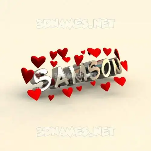samson in In Love style - 3D name wallpaper samson in In Love style - 3D name wallpaper