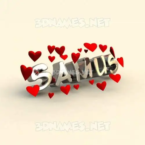 samus in In Love style - 3D name wallpaper