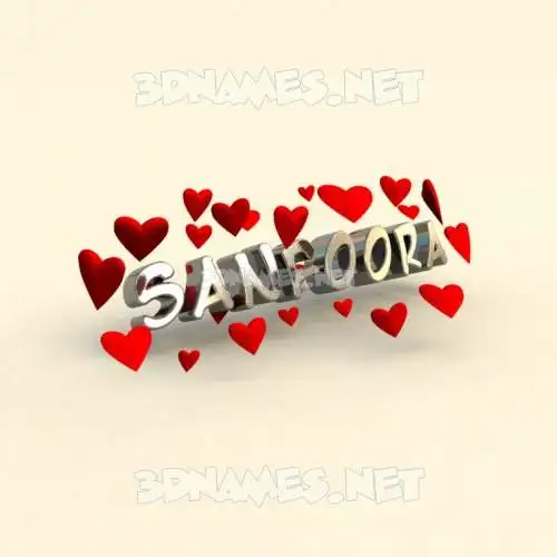 sanfoora in In Love style - 3D name wallpaper sanfoora in In Love style - 3D name wallpaper