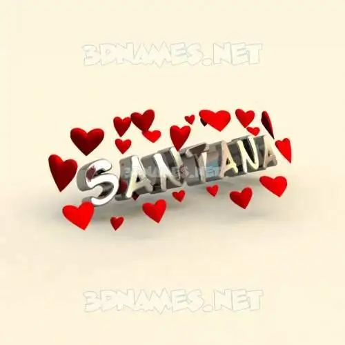 santana in In Love style - 3D name wallpaper santana in In Love style - 3D name wallpaper