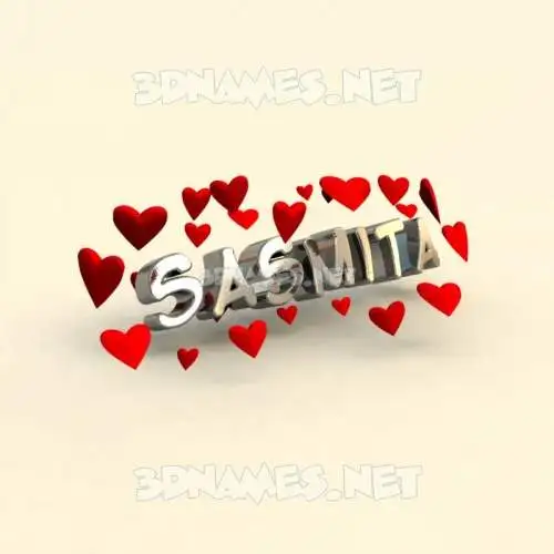 sasmita in In Love style - 3D name wallpaper